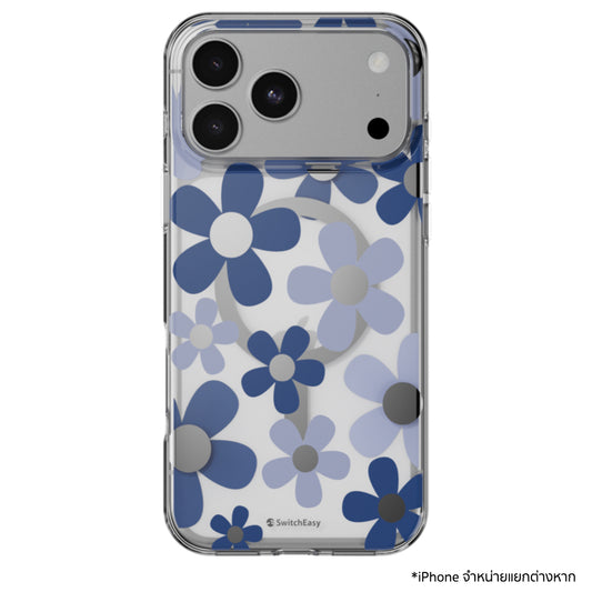 iPhone 18 Pro Max / 17 Pro Max Case Switcheasy Fleur M 3D Pattern - Blue