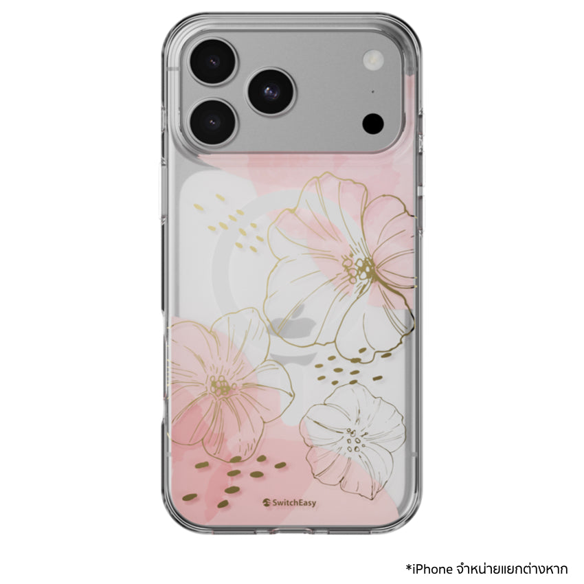 iPhone 18 Pro Max / 17 Pro Max Case Switcheasy Fleur M 3D Pattern - Gold