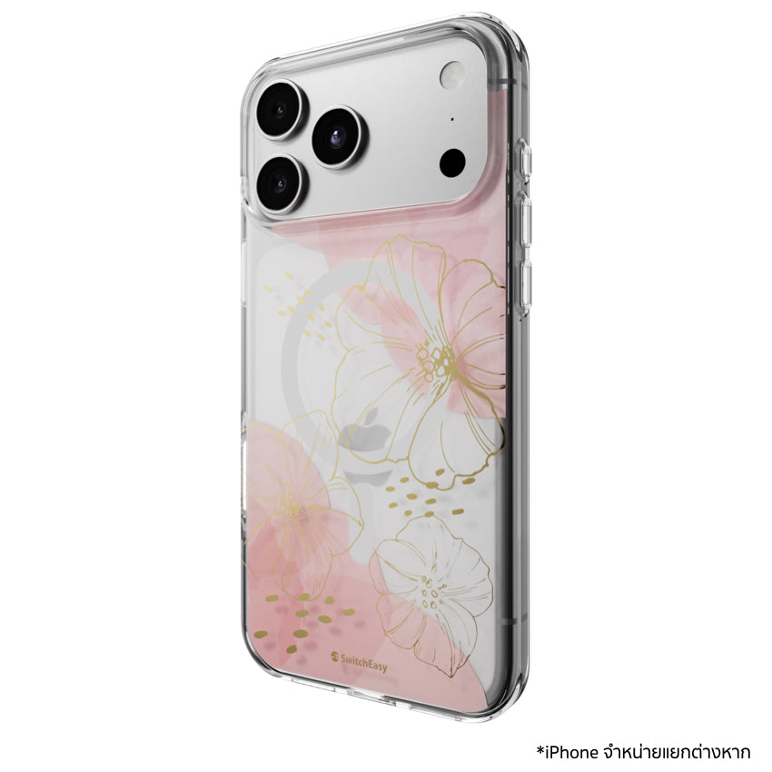 iPhone 18 Pro Max / 17 Pro Max Case Switcheasy Fleur M 3D Pattern - Gold