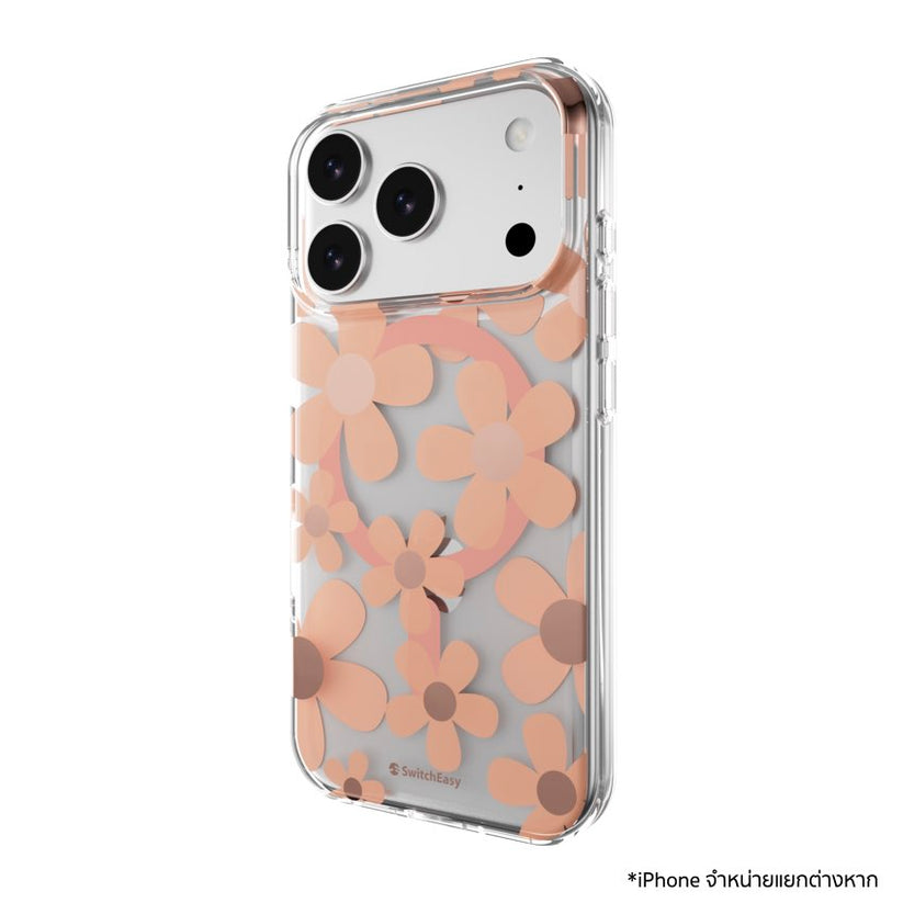 SWITCHEASY Fleur M เคส iPhone 17 Pro ลาย 3D ป้องกันตก 10 ฟุต มาตรฐานทหาร รองรับ MagSafe พร้อมดีไซน์กันกระแทกสวยหรู