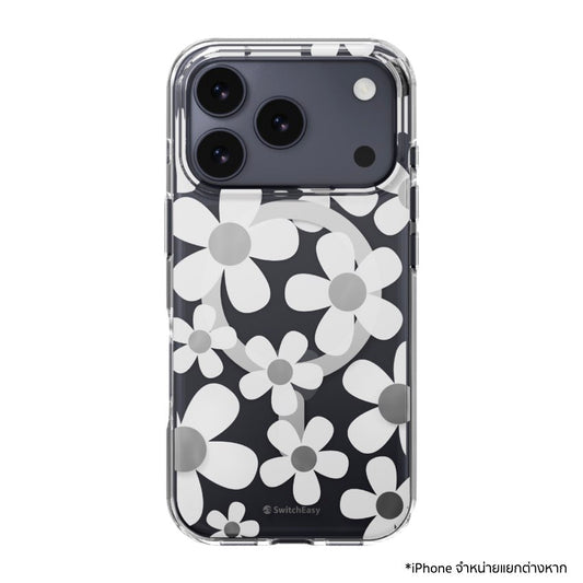 SWITCHEASY Fleur M เคส iPhone 17 Pro ลาย 3D ป้องกันตก 10 ฟุต มาตรฐานทหาร รองรับ MagSafe พร้อมดีไซน์กันกระแทกสวยหรู
