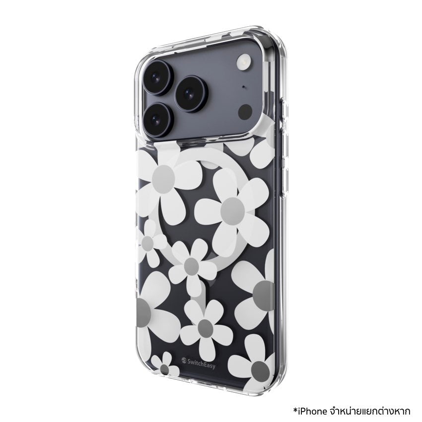 SWITCHEASY Fleur M เคส iPhone 17 Pro ลาย 3D ป้องกันตก 10 ฟุต มาตรฐานทหาร รองรับ MagSafe พร้อมดีไซน์กันกระแทกสวยหรู