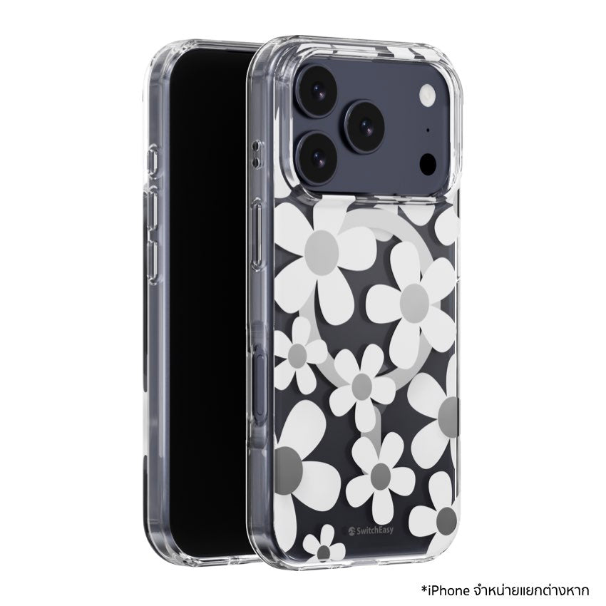 SWITCHEASY Fleur M เคส iPhone 17 Pro ลาย 3D ป้องกันตก 10 ฟุต มาตรฐานทหาร รองรับ MagSafe พร้อมดีไซน์กันกระแทกสวยหรู