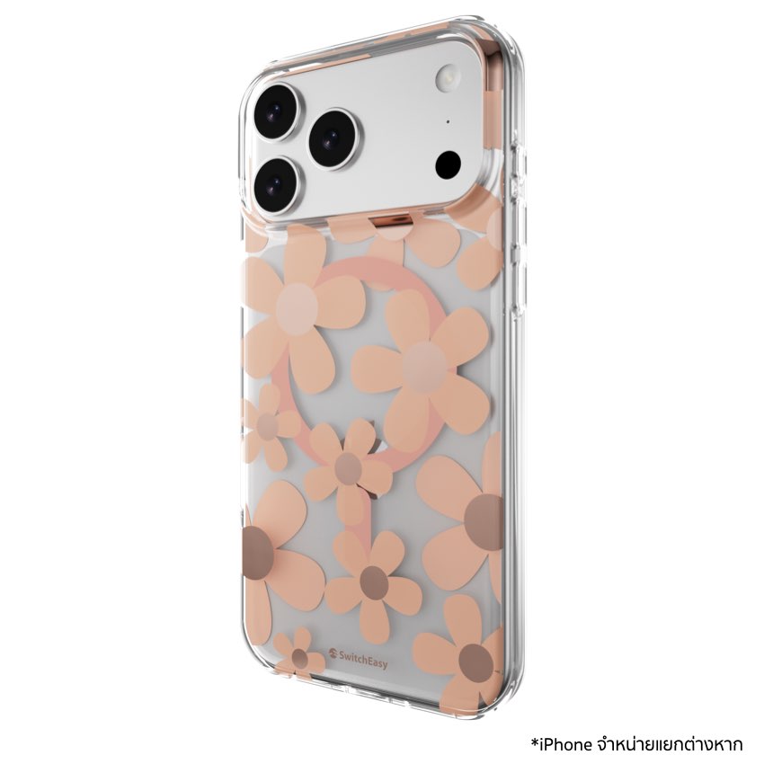 เคสกันกระแทก iPhone 17 Pro Max Switcheasy Fleur M 3D Pattern - Rose