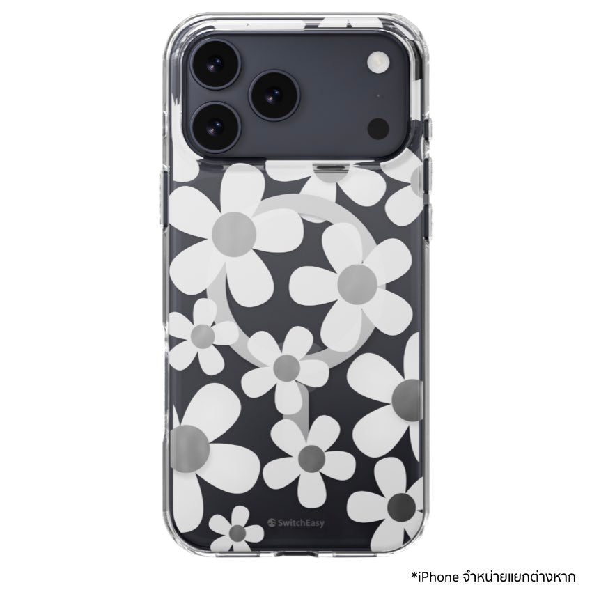เคสกันกระแทก iPhone 17 Pro Max Switcheasy Fleur M 3D Pattern - White