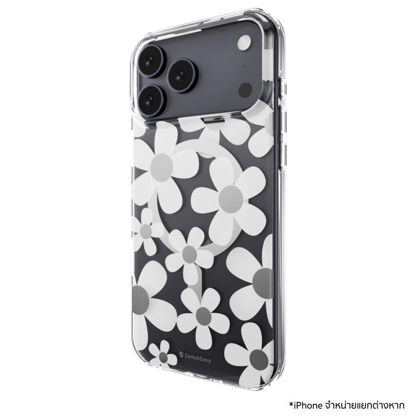 เคสกันกระแทก iPhone 17 Pro Max Switcheasy Fleur M 3D Pattern - White