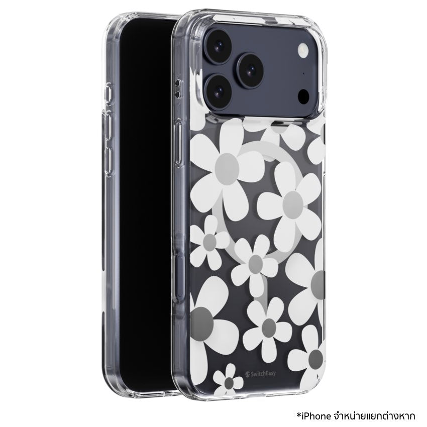เคสกันกระแทก iPhone 17 Pro Max Switcheasy Fleur M 3D Pattern - White