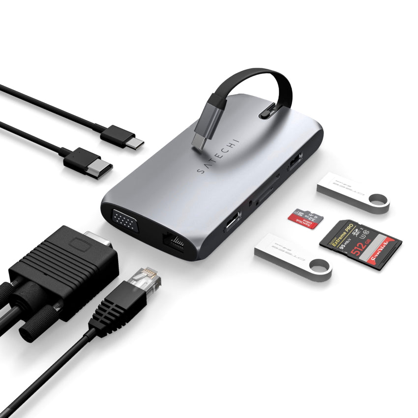 Satechi USB-C On-the-Go Multiport Adapter- Space Gray