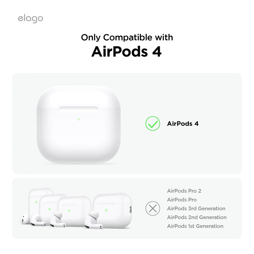 เคสกันกระแทก AirPods รุ่นที่ 4 Elago Silicone Hang สี Black