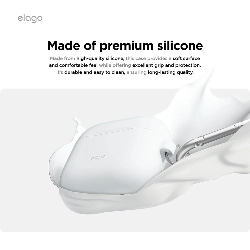 เคสกันกระแทก AirPods รุ่นที่ 4 Elago Silicone Hang สี Black