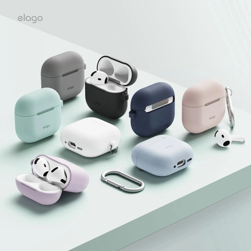 เคสกันกระแทก AirPods รุ่นที่ 4 Elago Silicone Hang สี Black