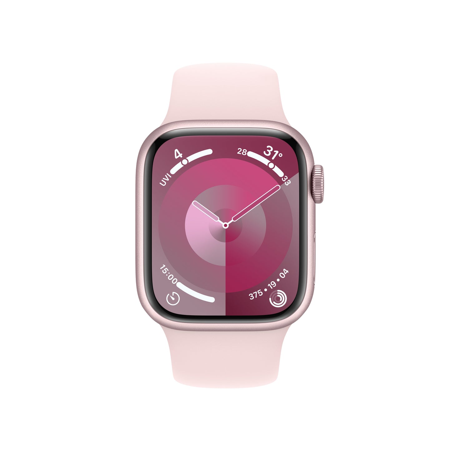 Apple Watch Series 9 GPS + Cellular 41mm Pink Aluminum Case with Light Pink Sport Band - M/L