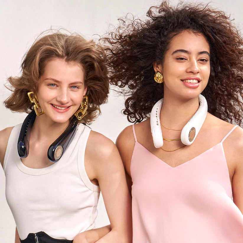 พัดลมคล้องคอ Torras Coolify Air สี Golden Black ให้ความเย็นได้นานถึง 24 ชั่วโมง พกพาสะดวก ใช้งานง่าย