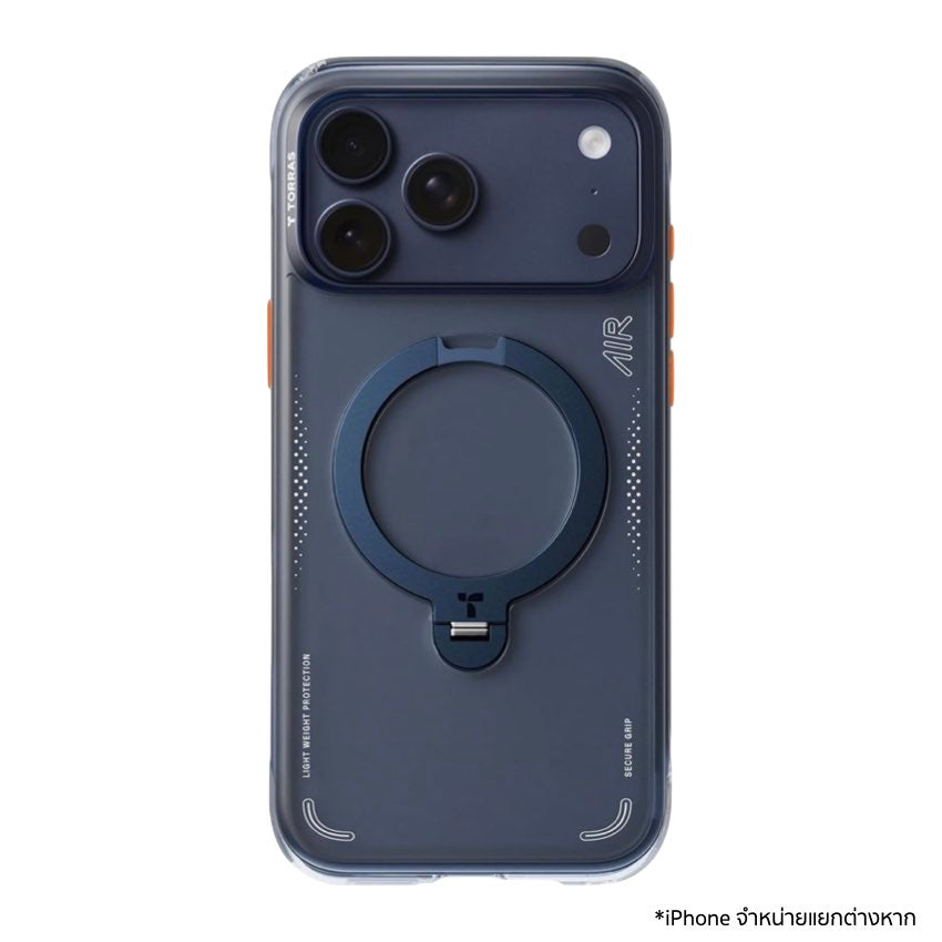 เคสกันกระแทก iPhone 17 Pro Torras Ostand Spin Air Series ปกป้องรอบด้านด้วยเทคโนโลยี AirMAX Airbag ขาตั้งหมุนได้ 360° และแม่เหล็กแรงสูง รองรับ MagSafe อย่างมั่นคง