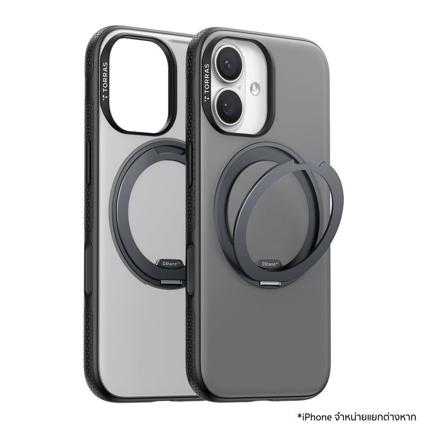 เคส iPhone 17 Torras Ostand R Fitness Series สีดำ กันกระแทกทนทาน ขาตั้งหมุนได้ 360° รองรับ MagSafe ปกป้องรอบด้านอย่างมั่นใจ