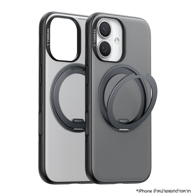 เคส iPhone 17 Torras Ostand R Fitness Series สีดำ กันกระแทกทนทาน ขาตั้งหมุนได้ 360° รองรับ MagSafe ปกป้องรอบด้านอย่างมั่นใจ