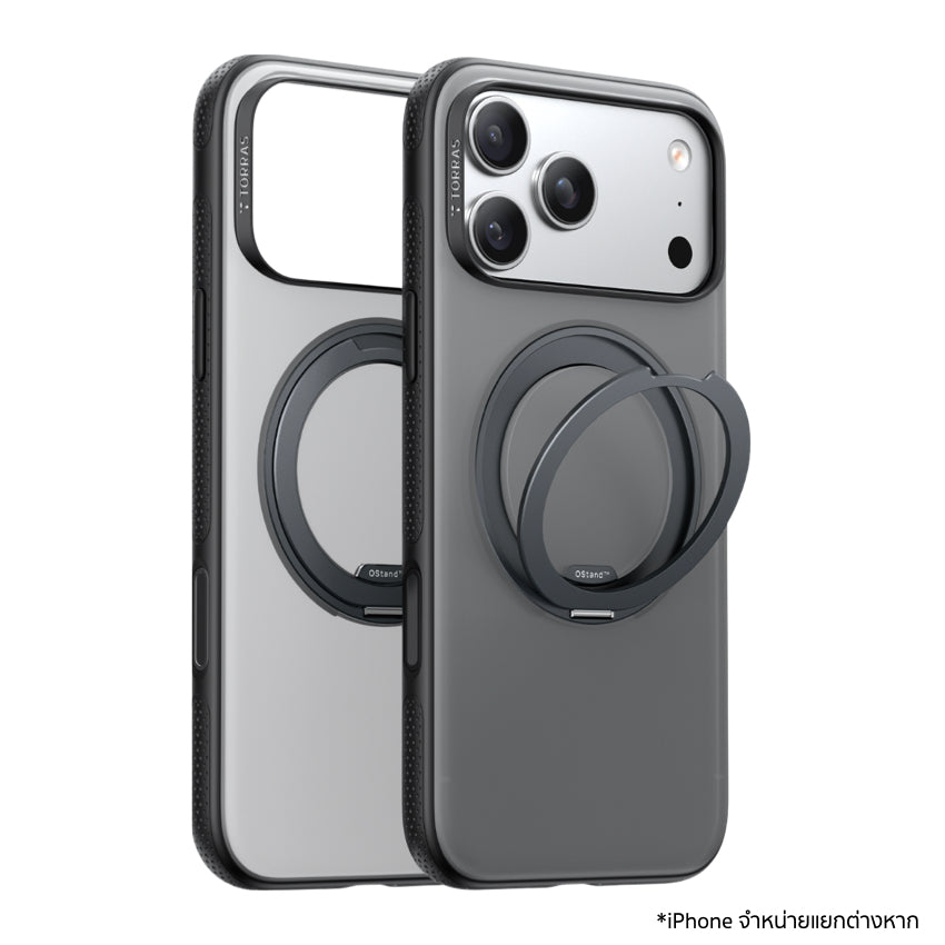 Torras Ostand R Fitness Series เคสสำหรับ iPhone 17 Pro สีดำ รองรับ MagSafe