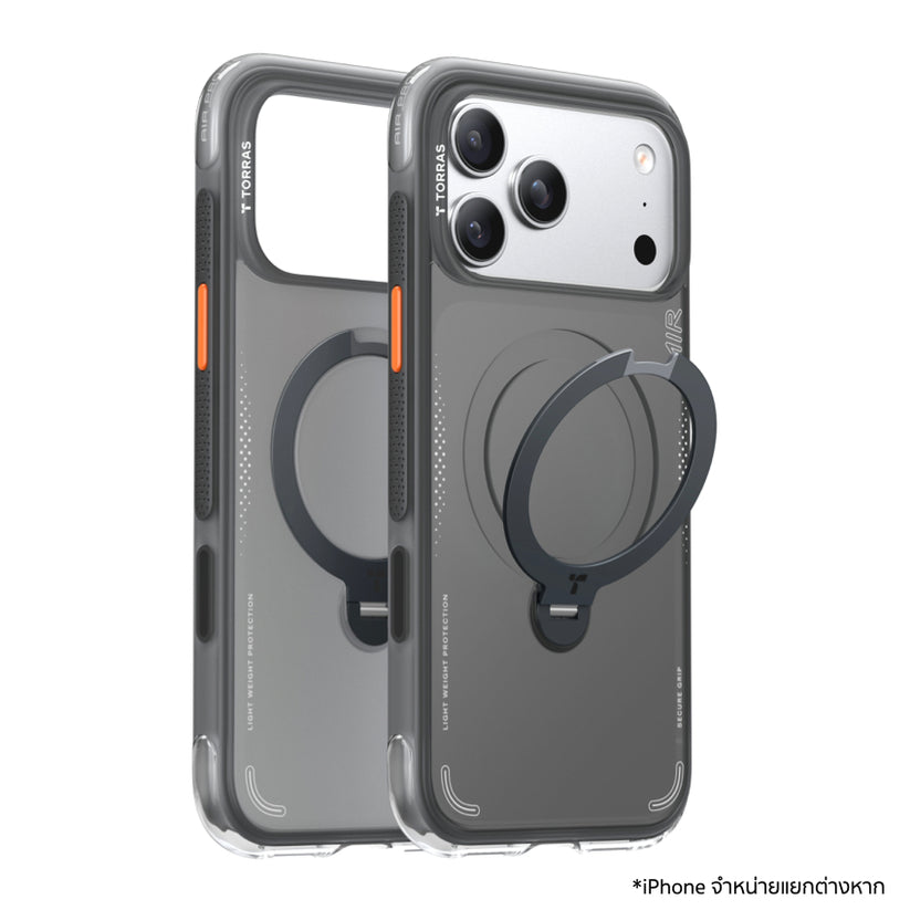 เคสกันกระแทก iPhone 17 Pro  Torras Ostand Spin Air Series ดีไซน์บางเบา แข็งแรง ทนทาน พร้อมขาตั้งหมุน 360° ใช้งานสะดวกทุกมุมมอง