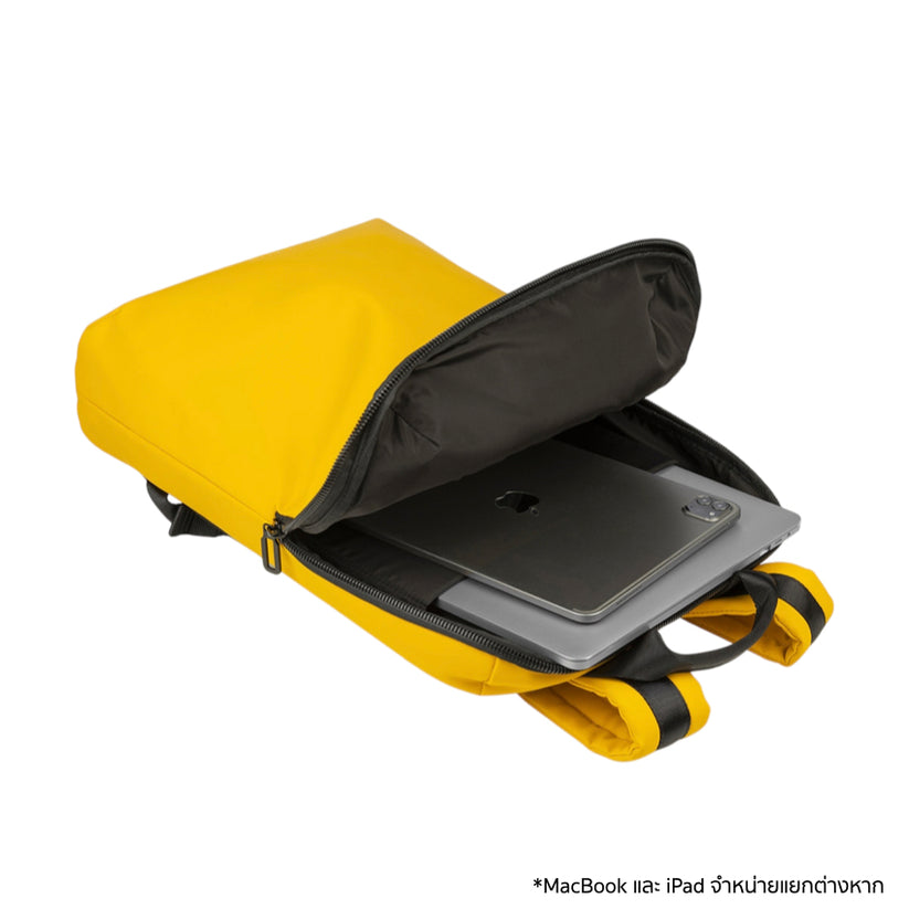 กระเป๋าโน้ตบุ๊ก 16 นิ้ว Tucano Gommo สีเหลือง วัสดุเคลือบยาง