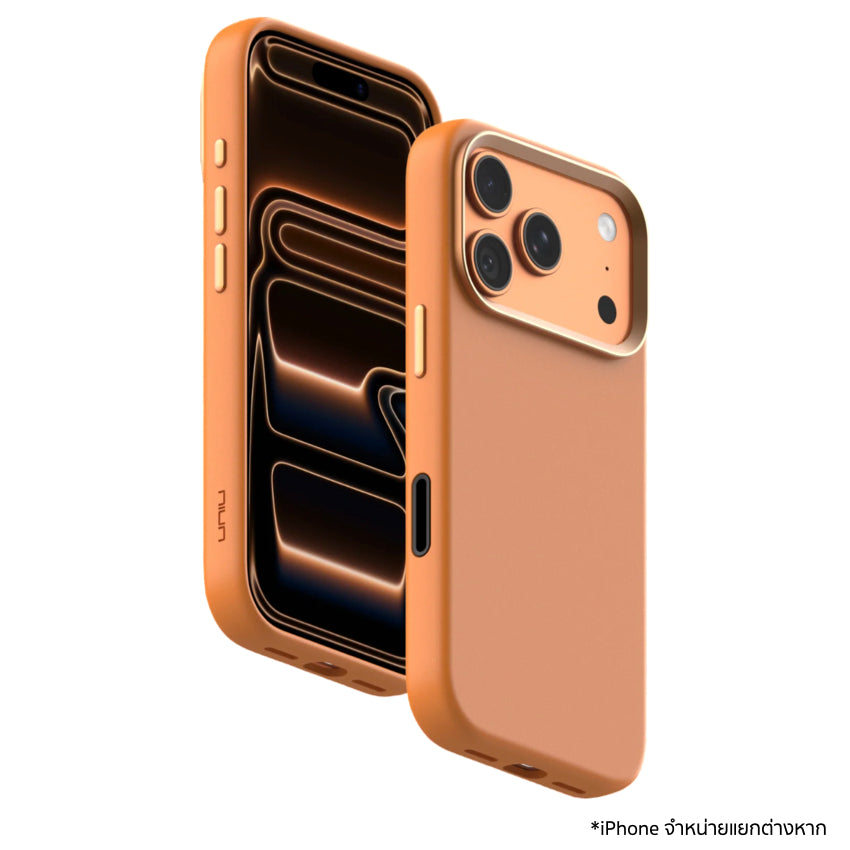 [CS]UNIU SENSA Luxe Leather Case for iPhone 17 Pro Max Orange