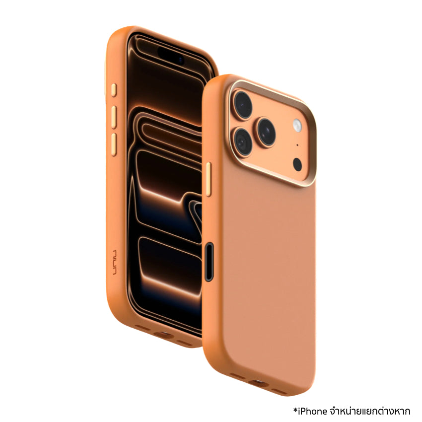 [CS]UNIU SENSA Luxe Leather Case for iPhone 17 Pro Orange