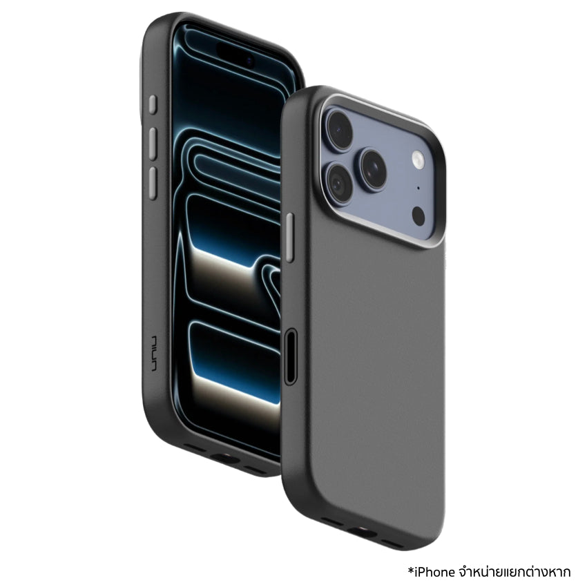 [CS]UNIU SENSA Luxe Leather Case for iPhone 17 Pro Max Black