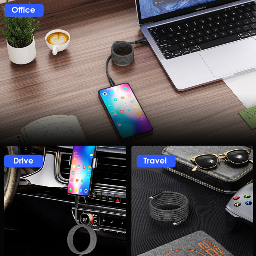 สายชาร์จ Valore USB-C to USB-C สี Black ความยาว 2 เมตร 240 วัตต์