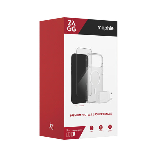 ยกระดับการปกป้อง iPhone ด้วยเคส ZAGG Clear Snap ฟิล์ม ZAGG Glass Plus Edge และอะแดปเตอร์ Mophie 30W ชาร์จเร็ว ปลอดภัย ครบในหนึ่งเดียว