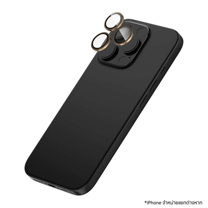 ฟิล์มกระจกป้องกันเลนส์ Camera Rings สำหรับ iPhone 16 Pro / 16 Pro Max สี Beige Gold แบรนด์ ZAGG