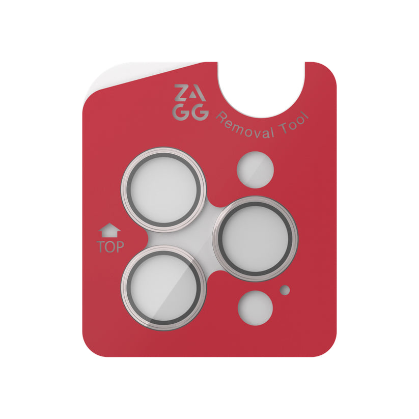 ฟิล์มกระจกป้องกันเลนส์ Camera Rings สำหรับ iPhone 16 Pro / 16 Pro Max สี Natural Titanium กันรอย แบรนด์ ZAGG