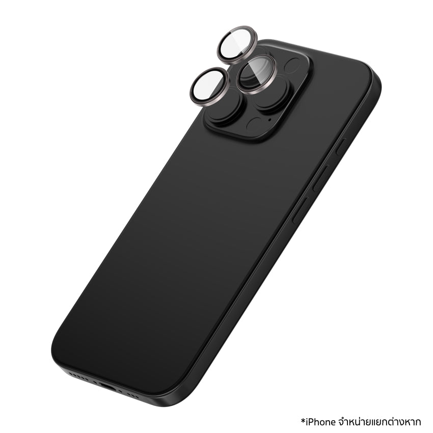 ฟิล์มกระจกป้องกันเลนส์ Camera Rings สำหรับ iPhone 16 Pro / 16 Pro Max สี White Titanium แบรนด์ ZAGG