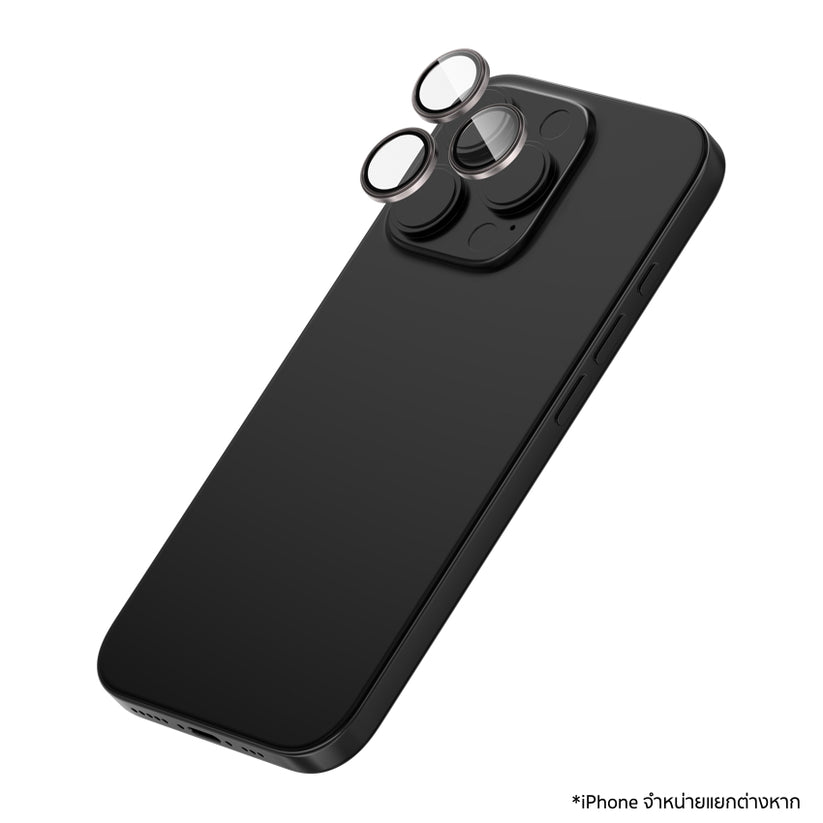ฟิล์มกระจกป้องกันเลนส์ Camera Rings สำหรับ iPhone 16 Pro / 16 Pro Max สี White Titanium แบรนด์ ZAGG