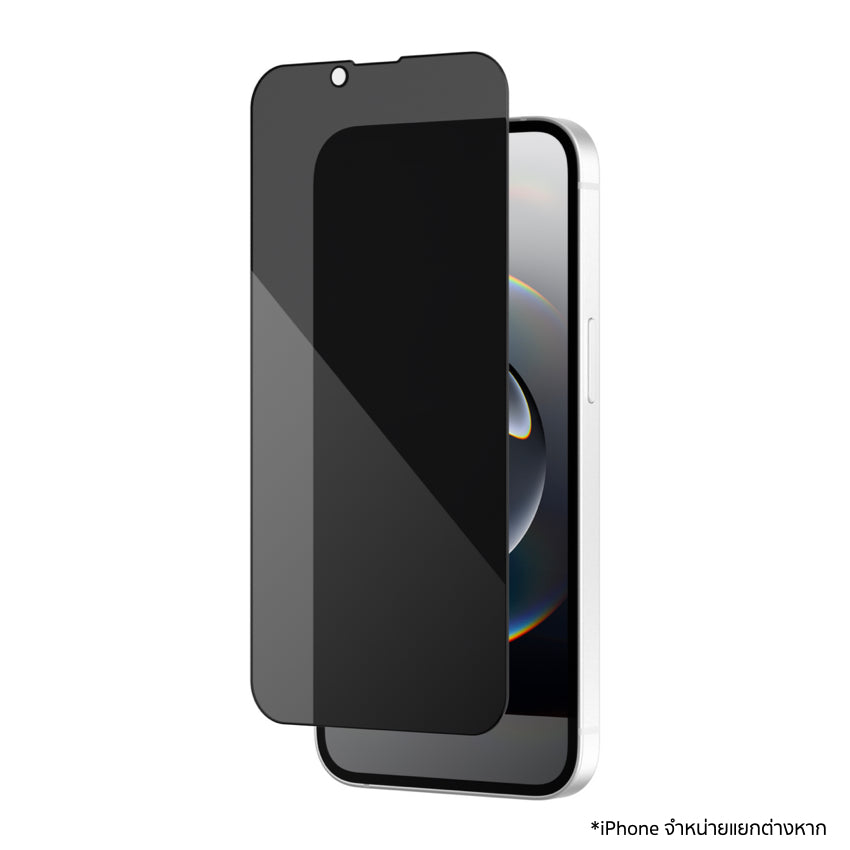 ฟิล์มส่วนตัว Glass Elite Edge Privacy สำหรับ iPhone 16e/14/13 Pro/13 กันมองเห็นรอบข้าง แบรนด์ ZAGG
