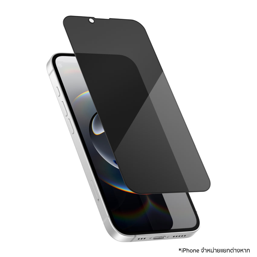 ฟิล์มส่วนตัว Glass Elite Edge Privacy สำหรับ iPhone 16e/14/13 Pro/13 ติดตั้งง่าย แบรนด์ ZAGG
