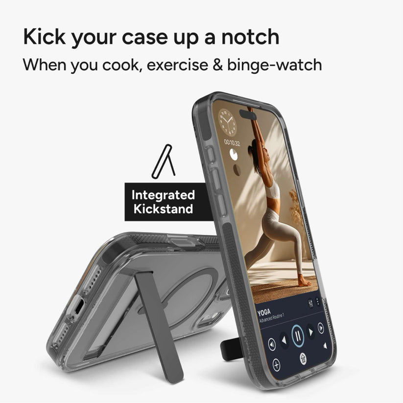 เคสไอโฟน Santa Cruz Snap สำหรับ iPhone 17 Pro Max สี Midnight Black ขาตั้งปรับได้ แบรนด์ ZAGG