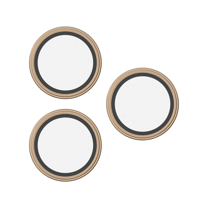 ฟิล์มกระจกป้องกันเลนส์ Camera Rings สำหรับ iPhone 16 Pro / 16 Pro Max สี Beige Gold กันกระแทก แบรนด์ ZAGG