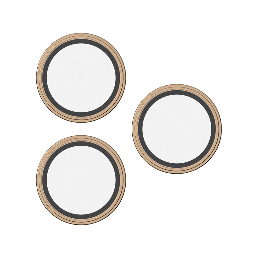 ฟิล์มกระจกป้องกันเลนส์ Camera Rings สำหรับ iPhone 16 Pro / 16 Pro Max สี Beige Gold กันกระแทก แบรนด์ ZAGG