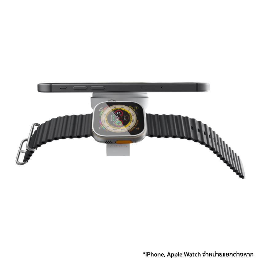 Zens 2-in-1 MagSafe + Watch Travel Charger white