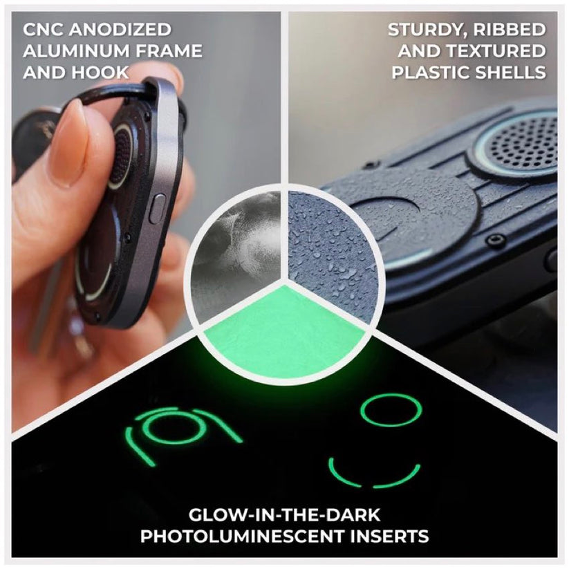 อุปกรณ์ติดตาม AirNotch Pro Apple แบรนด์ เรืองแสงได้ในที่มืด ROLLING SQUARE