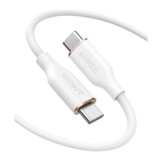 สายชาร์จ USB-C to USB-C รุ่น 643 ยาว 3 ฟุต สายแบบ Flow Silocone - White