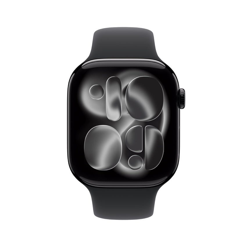Apple Watch Series 11 GPS 46mm Jet Black Aluminium Case with Black Sport Band - M/L