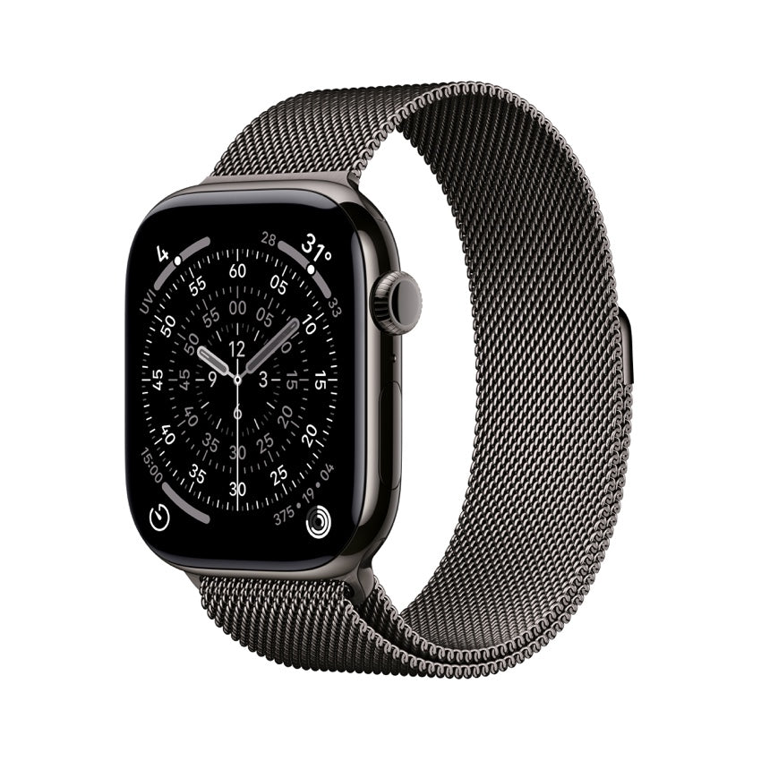 Apple Watch Series 11 GPS + Cellular 46mm Slate Titanium Case with Slate Milanese Loop - M/L