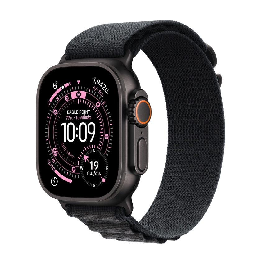 Apple Watch Ultra 3 GPS + Cellular 49mm Black Titanium Case with Black Alpine Loop - Small