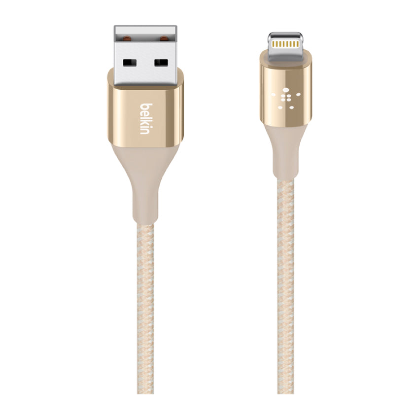 BELKIN DuraTek Lightning Sync and Charge Braided Cable 1.2M - Gold
