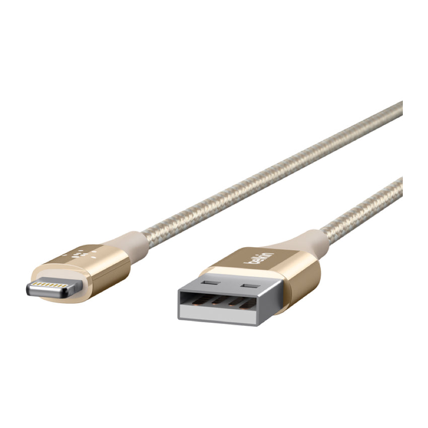 BELKIN DuraTek Lightning Sync and Charge Braided Cable 1.2M - Gold