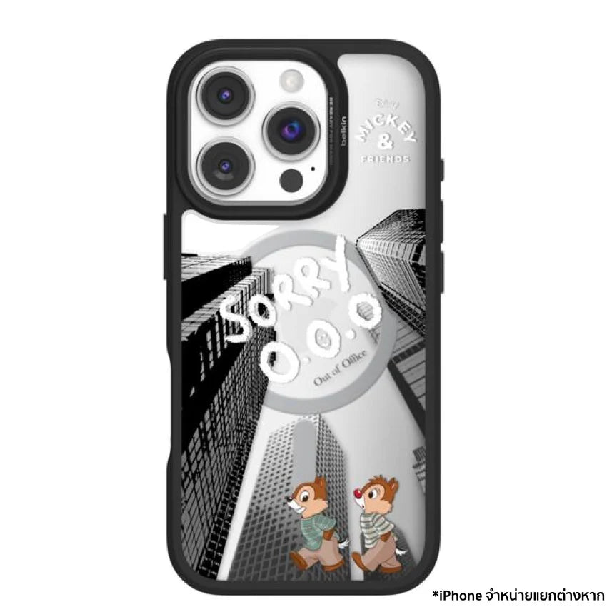 Belkin SHEERFORCE Magnetic Treated Protective Phone Mirror Case for iPhone 16 Pro - Chip and Dale