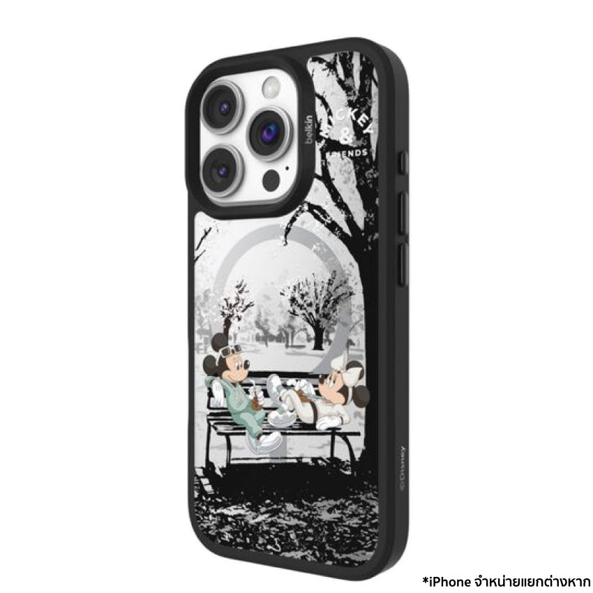iPhone 16 Pro Case Belkin SHEERFORCE Magnetic Treated Protective Phone Mirror - Mickey and Friends