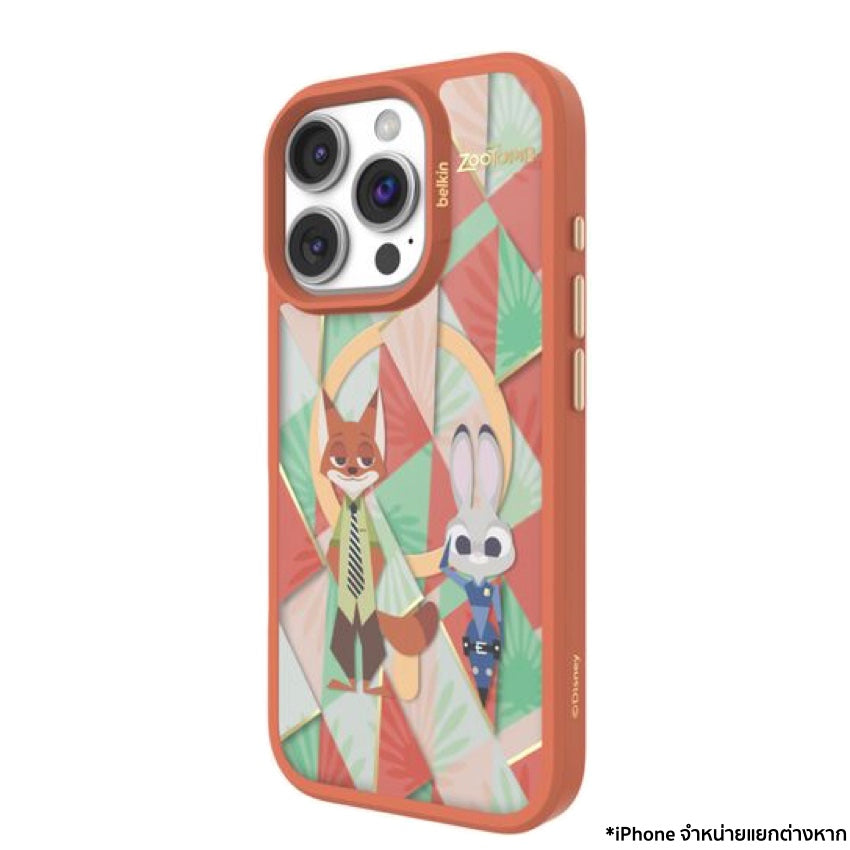 Belkin SHEERFORCE Magnetic Treated Protective Phone Mirror Case for iPhone 16 Pro -Zootopia