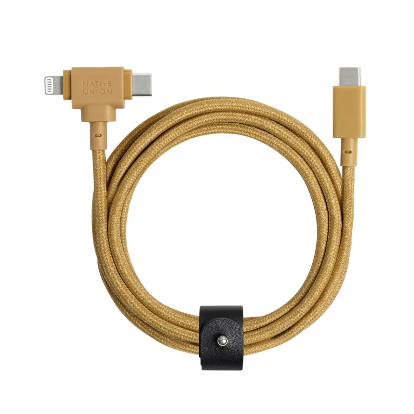 สายชาร์จ Nativeunion รุ่น Belt Duo ความยาว 1.5 เมตร สี Kraft