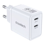 หัวชาร์จ Choetech Dual USB-C Ports PD 45W ปลั๊ก TH สี White แบรนด์ CHOETECH